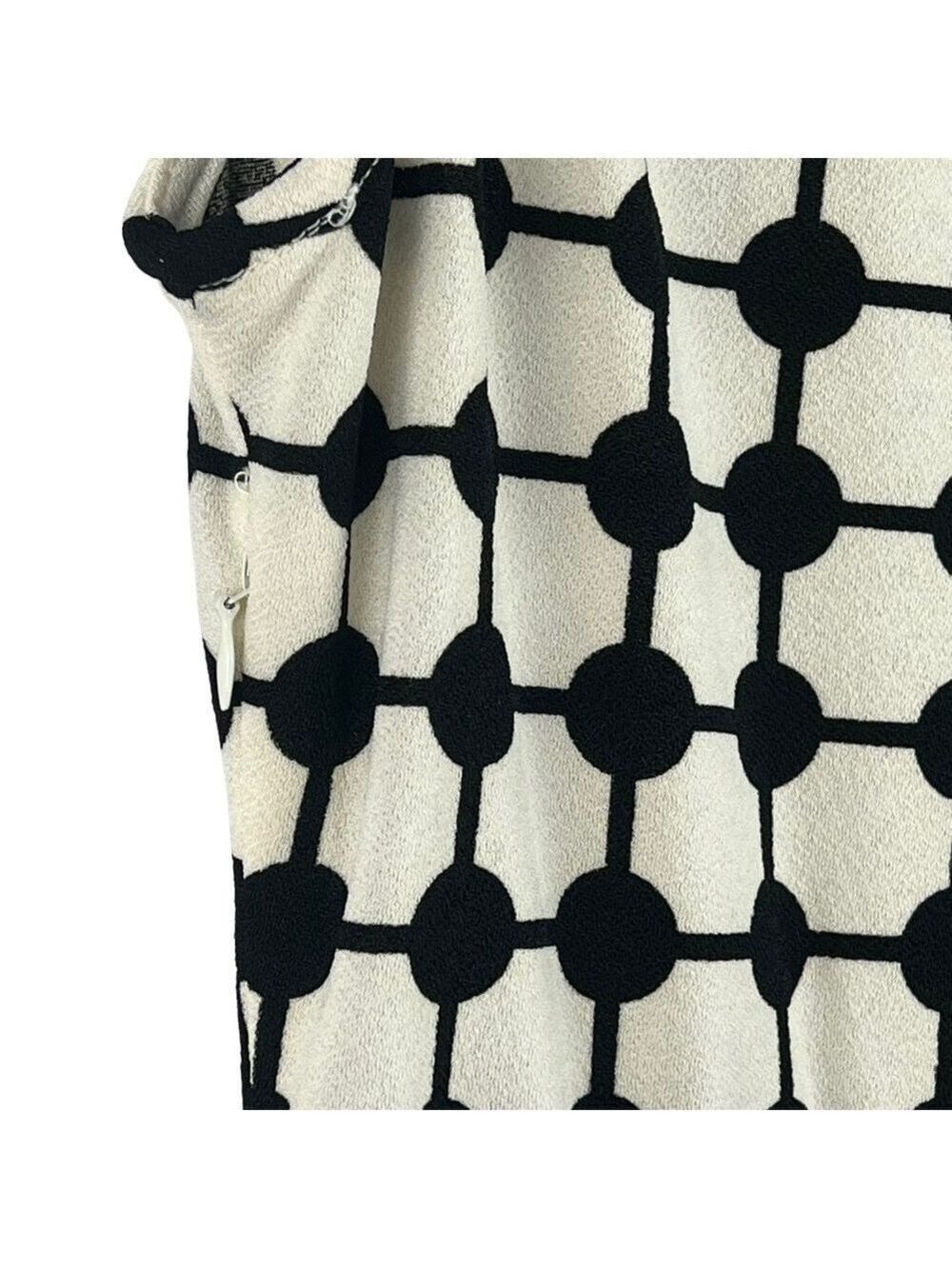 New-shop17 Black/Off White Geometric Print, Wide leg, Sleeveless S Jump Suit SM - Picture 14 of 16